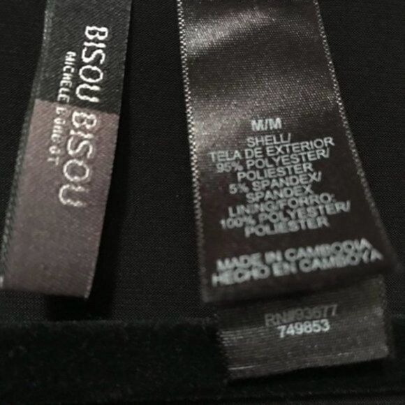 NWOT. Bisou Bisou Very Cute Black Top - Picture 5 of 6